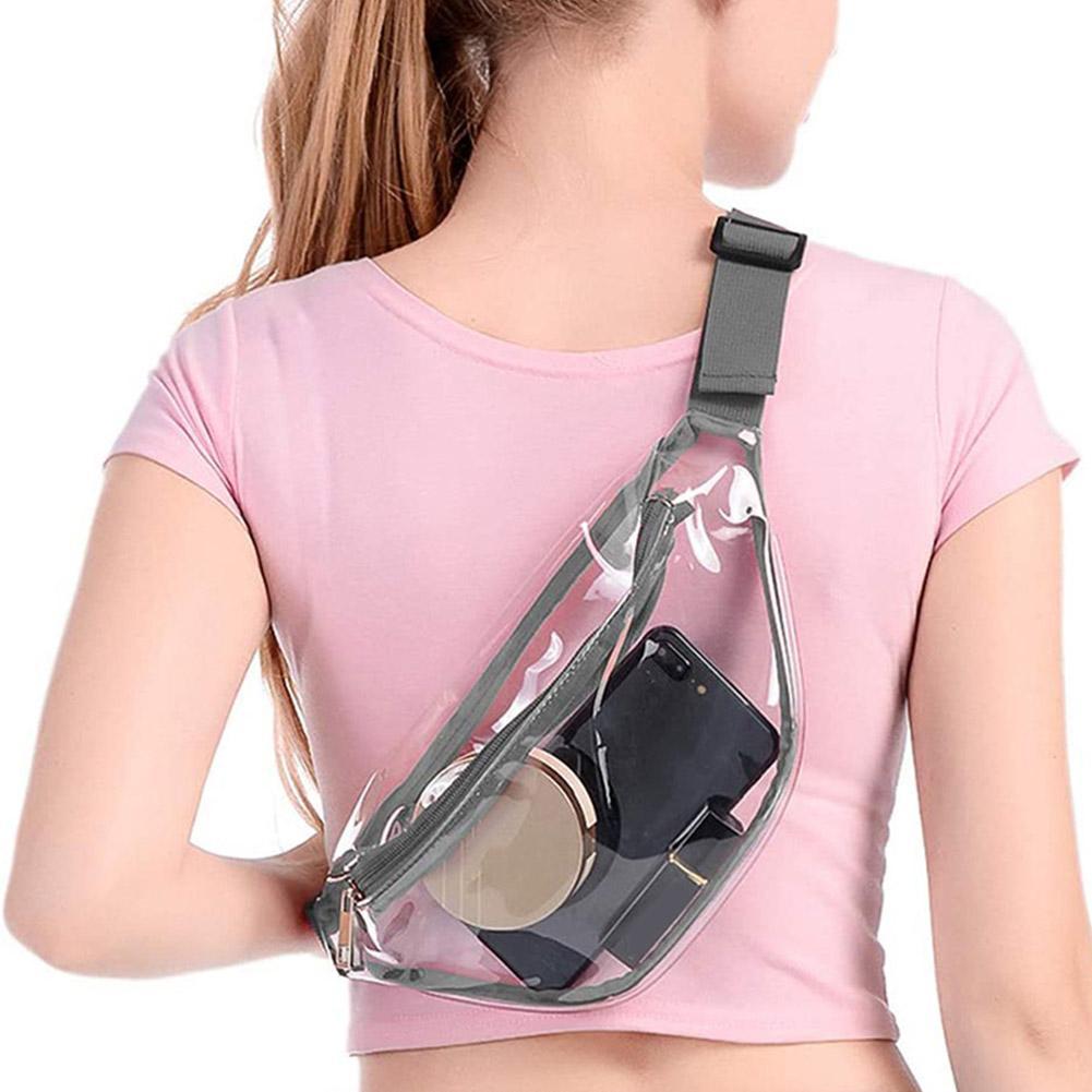 กระเป๋าคาดเอวกันน้ำใส PVC สีเท - Women'S Bags Cross Body บทวิจารณ์และราคา